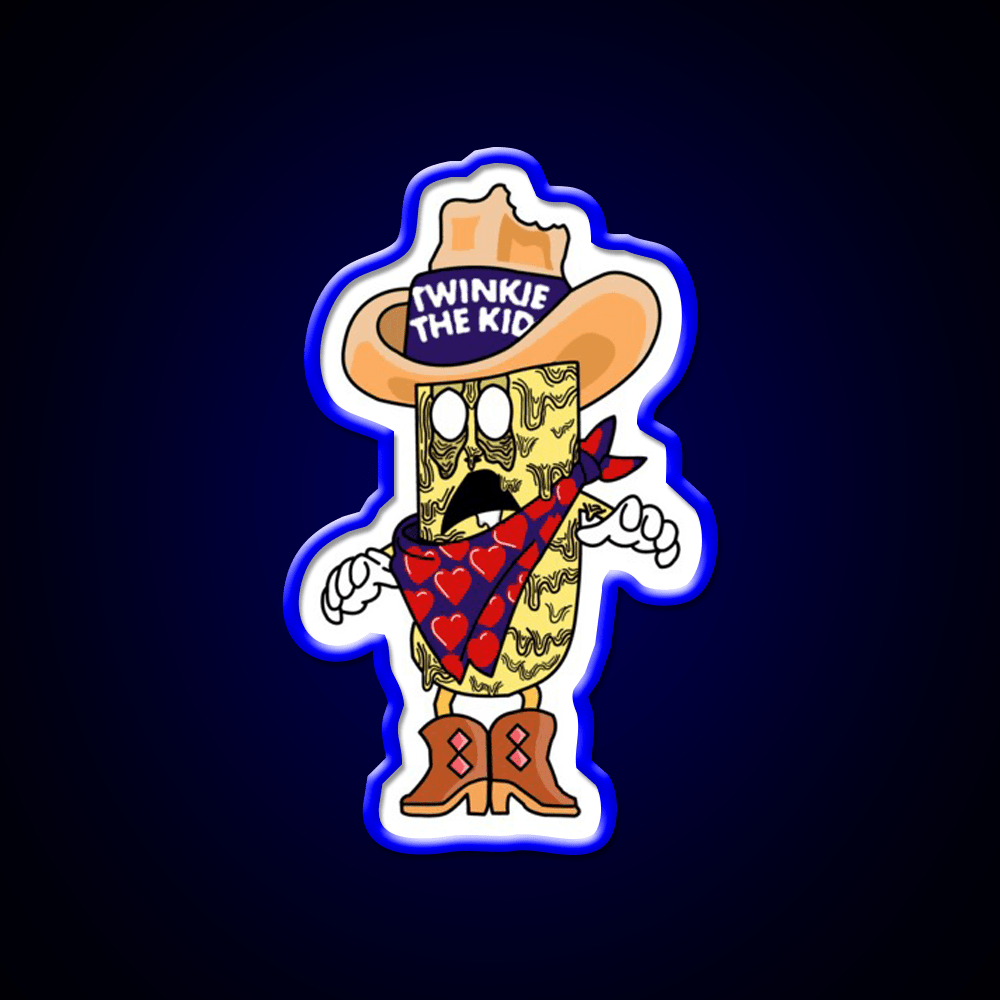 Twinkie The Kid Zombified Hostess Mascot Snack Food Led Neon Sign Rgb Color - Shineneon