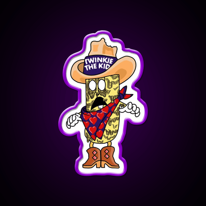 Twinkie The Kid Zombified Hostess Mascot Snack Food Led Neon Sign Rgb Color - Shineneon