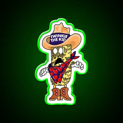 Twinkie The Kid Zombified Hostess Mascot Snack Food Led Neon Sign Rgb Color - Shineneon