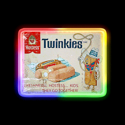 Twinkies Fast Food Led Neon Sign For Burger Place Rgb Color - LED neon sign close-up detail