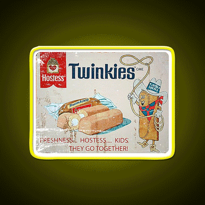 Twinkies Fast Food Led Neon Sign For Burger Place Rgb Color - Custom LED neon sign front view