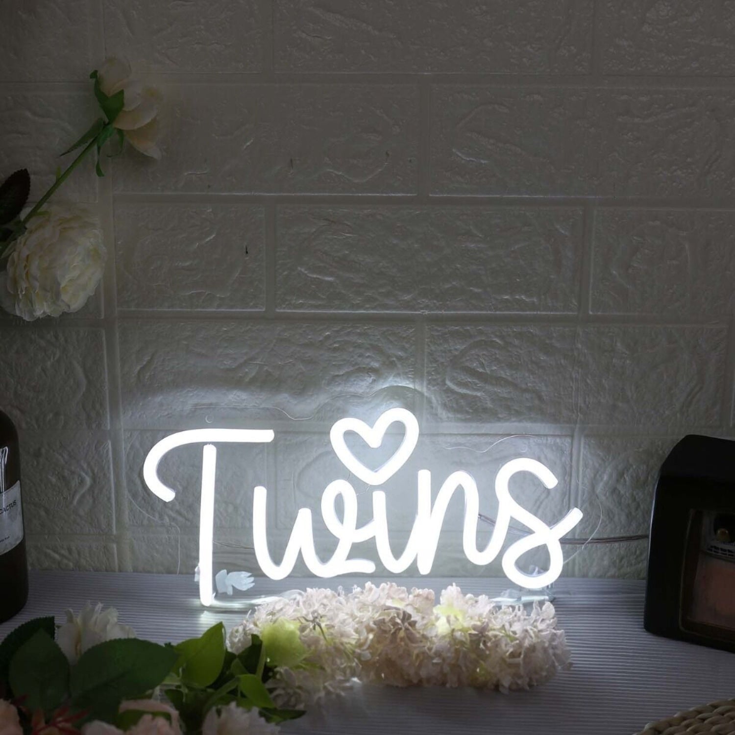 Twins White Led Neon Sign - Shineneon