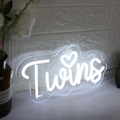 Twins White Led Neon Sign - Shineneon