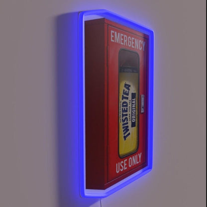 Twisted Iced Tea Hard Iced Tea Emergency Use Fire Rgb Led Neon Sign - Shineneon
