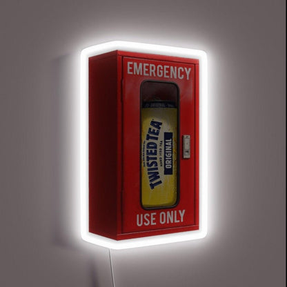 Twisted Iced Tea Hard Iced Tea Emergency Use Fire Rgb Led Neon Sign - Shineneon