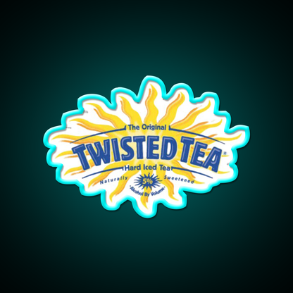 Twisted Tea Beer Bar Decor Led Neon Sign Rgb Color - Size and dimension reference