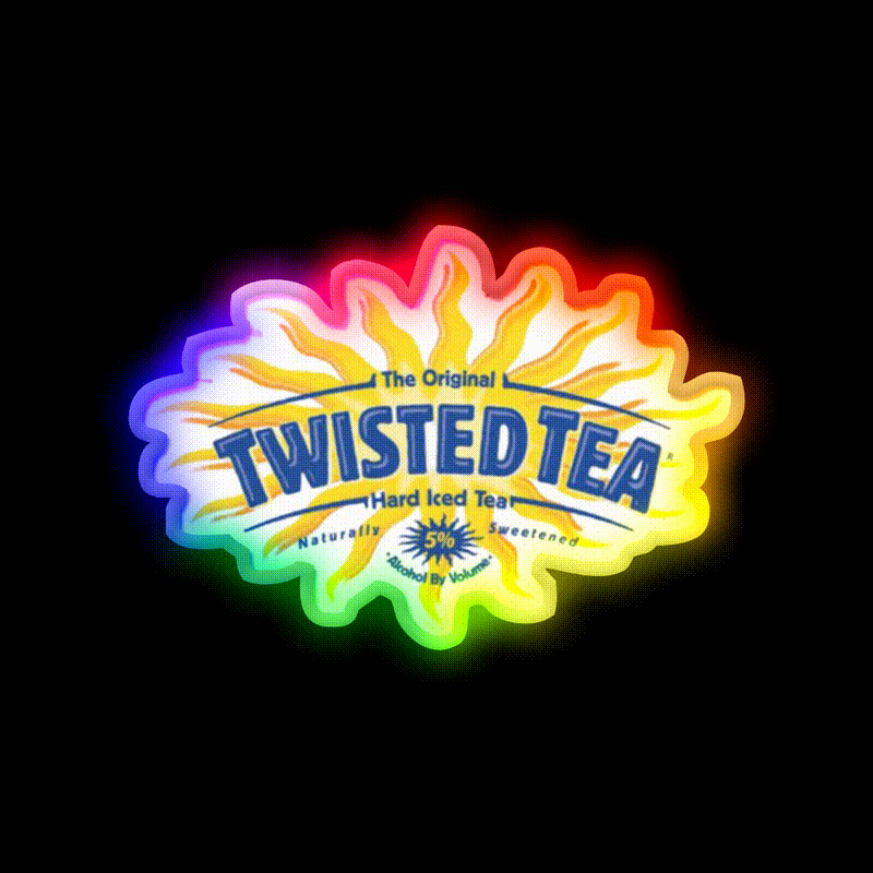 Twisted Tea Beer Bar Decor Led Neon Sign Rgb Color - LED neon sign close-up detail