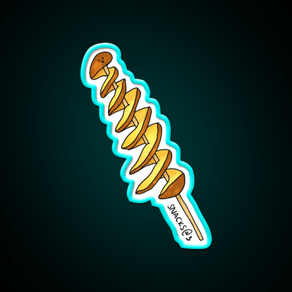 Twisting Tornado Potato Snack Food Led Neon Sign Rgb Color - Shineneon