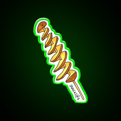 Twisting Tornado Potato Snack Food Led Neon Sign Rgb Color - Shineneon