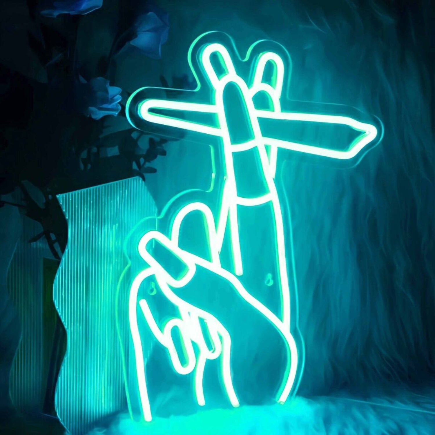 Two Fingers Holding Cigarette Led Neon Signs | Shineneon