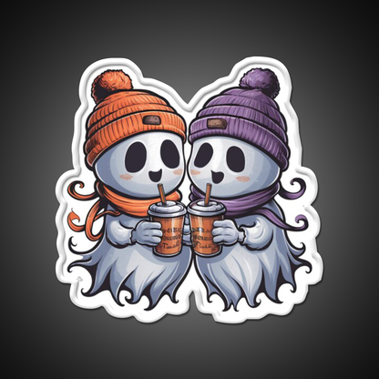 Two Ghosts White Coffee Cafe Led Neon Sign Espresso Bar Art Rgb Color