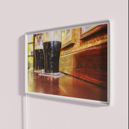 Two Pints Of Guiness In Irish Bar Rgb Led Neon Sign - Shineneon
