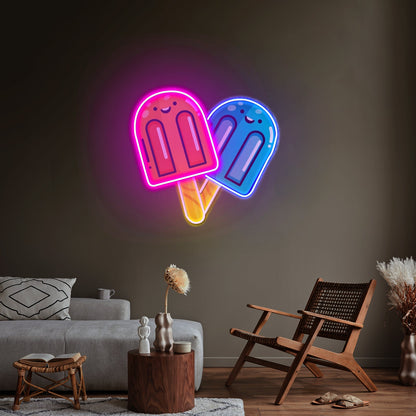 Two Popsicles Custom Led Signs Artwork For Sale - Shineneon