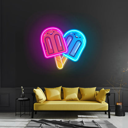 Two Popsicles Custom Led Signs Artwork For Sale - Shineneon
