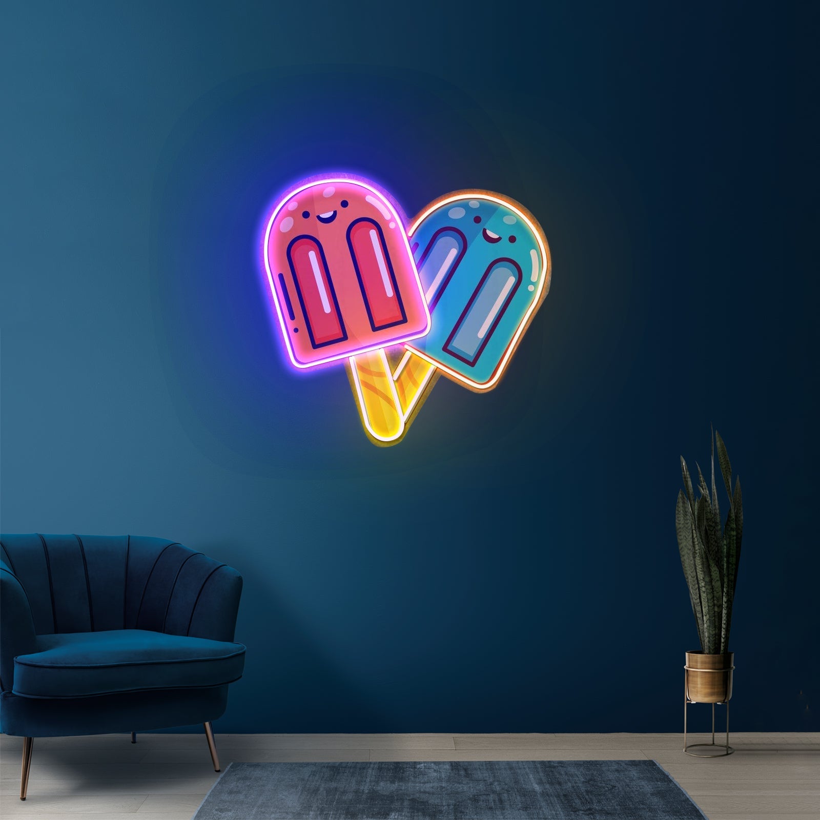 Two Popsicles Custom Led Signs Artwork For Sale - Shineneon