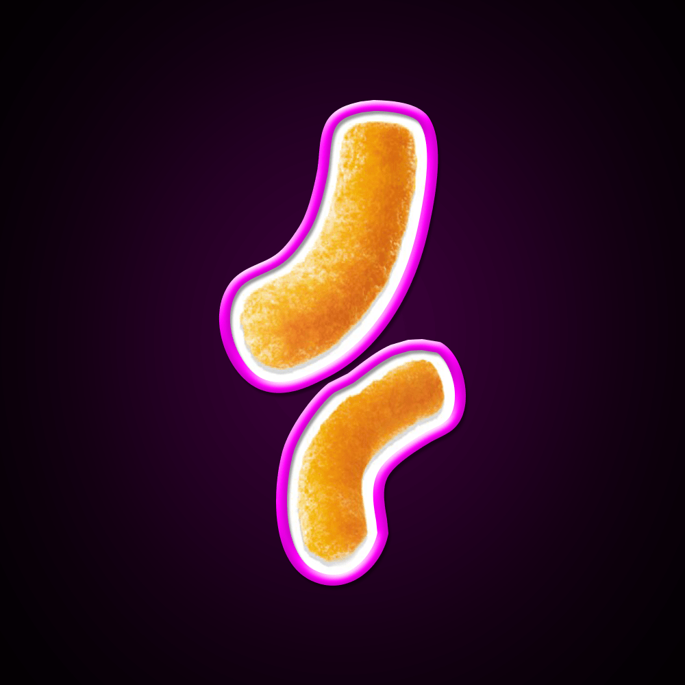 Two Puffy Cheetos Snack Food Led Neon Sign Rgb Color - Shineneon