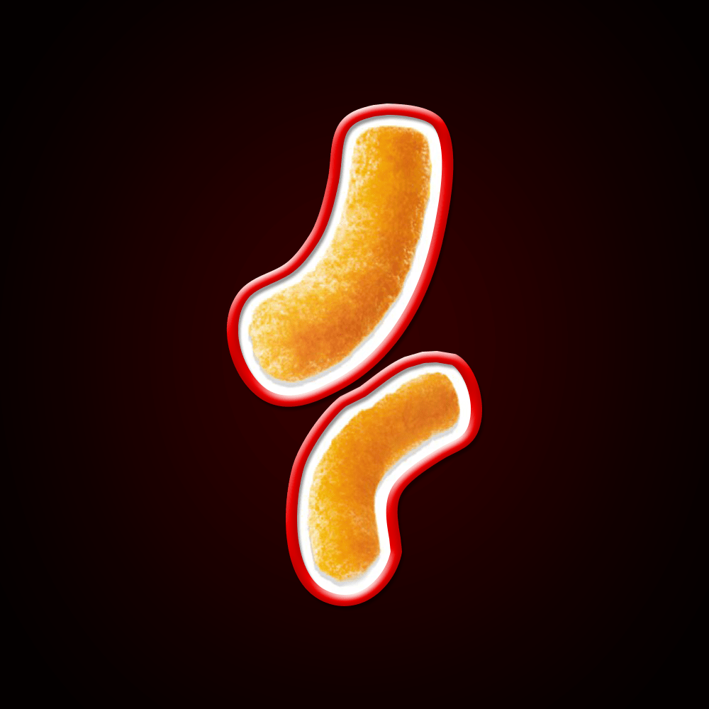 Two Puffy Cheetos Snack Food Led Neon Sign Rgb Color - Shineneon