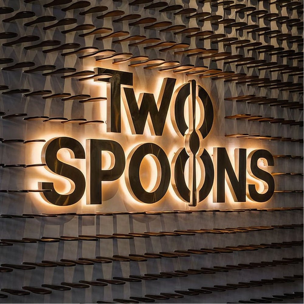 Two Spoons 3D Backlit Channel Letters Led Light Sign - Shineneon
