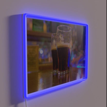Two Stouts On Bar Rgb Led Neon Sign - Shineneon