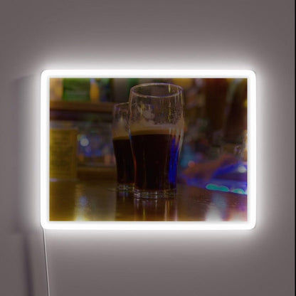 Two Stouts On Bar Rgb Led Neon Sign - Shineneon