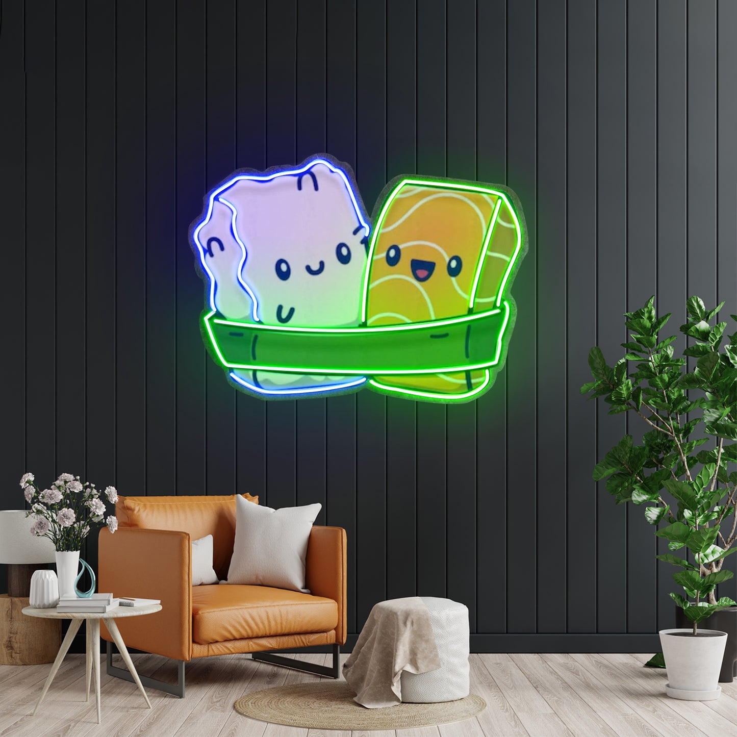 Two Sushi Neon Acrylic Artwork