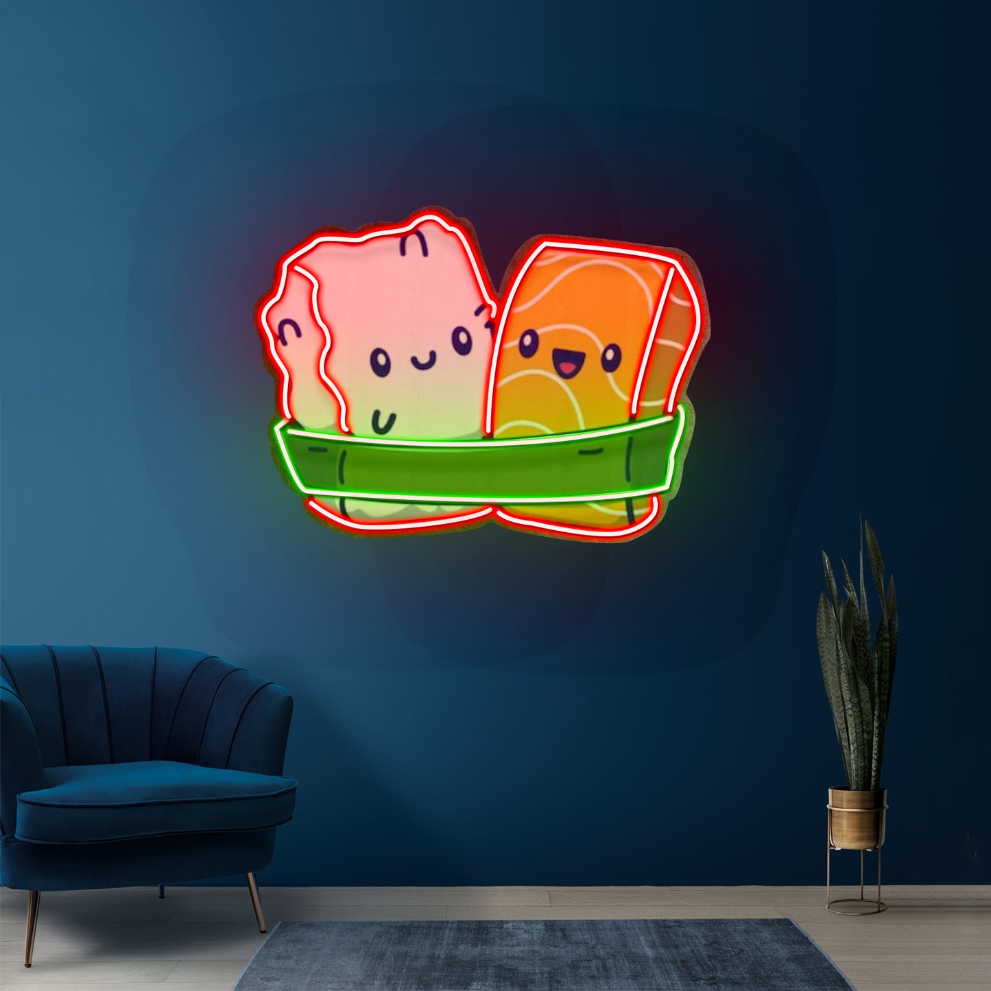 Two Sushi Neon Acrylic Artwork