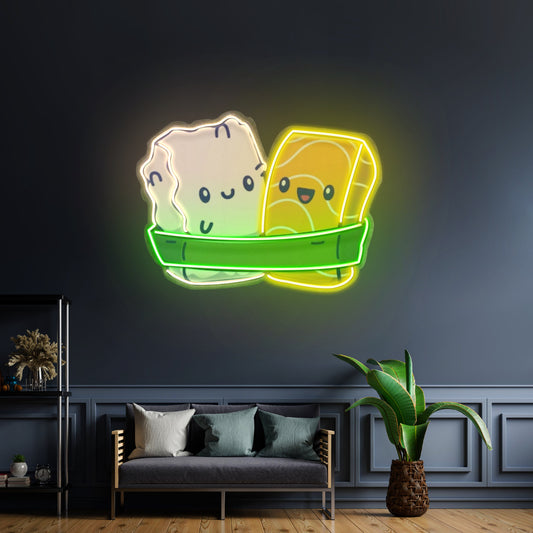 Two Sushi Neon Acrylic Artwork