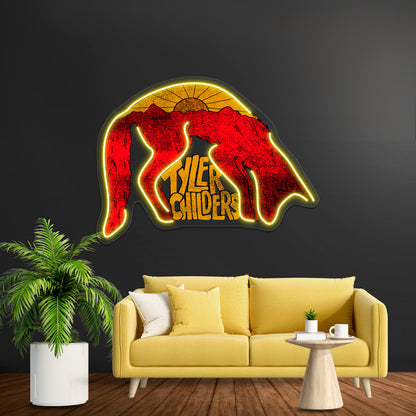 Tyler Childers Fox Artwork Personalized Neon Signs