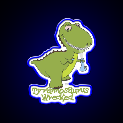Tyrannosaurus Wrecked Hemp Inspired Green Leaf Led Neon Sign Rgb Color - LED neon sign view 5