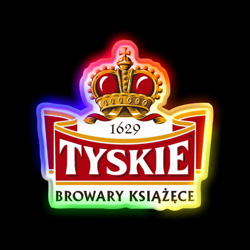 Tyskie Beer Bar Decor Led Neon Sign Rgb Color - LED neon sign close-up detail