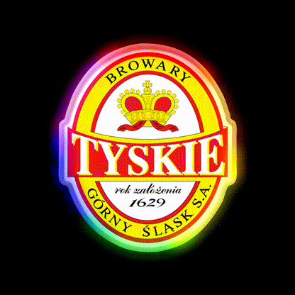 Tyskie Polish Beer Bar Decor Led Neon Sign Rgb Color - LED neon sign close-up detail