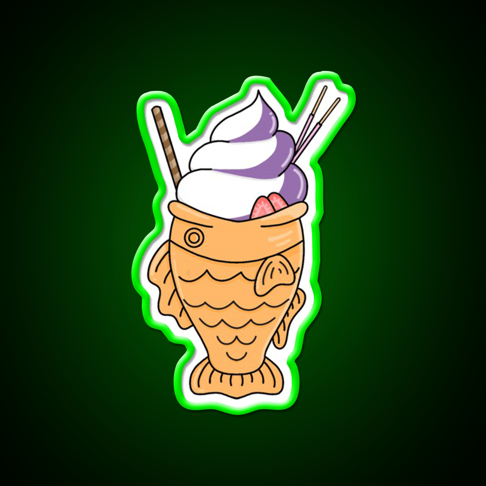 Ube Taiyaki Snack Food Led Neon Sign Rgb Color - Shineneon
