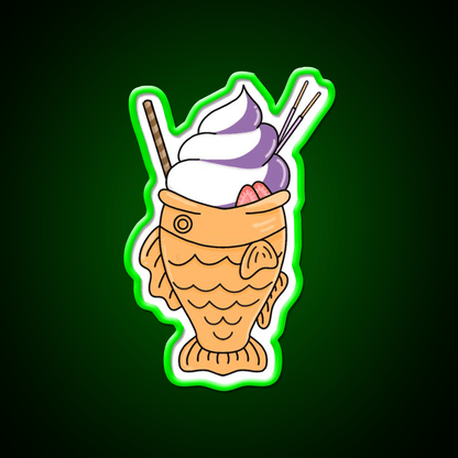 Ube Taiyaki Snack Food Led Neon Sign Rgb Color - Shineneon