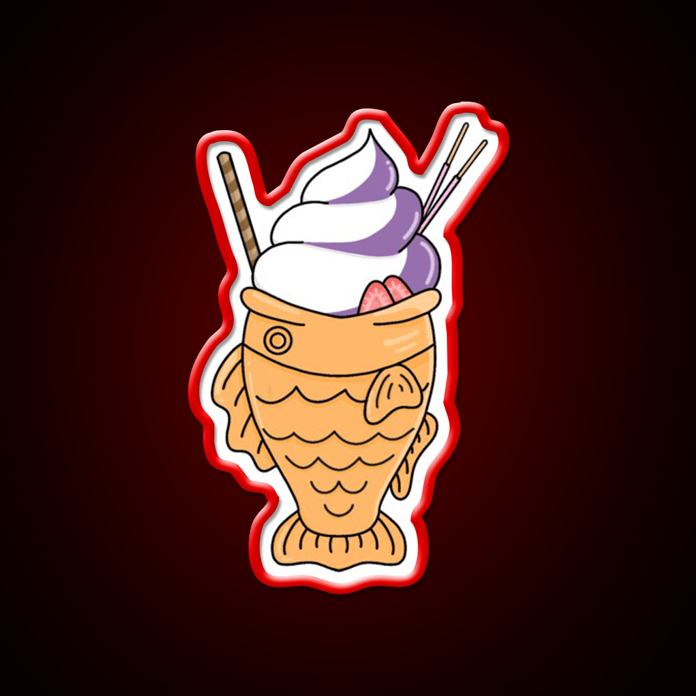 Ube Taiyaki Snack Food Led Neon Sign Rgb Color - Shineneon