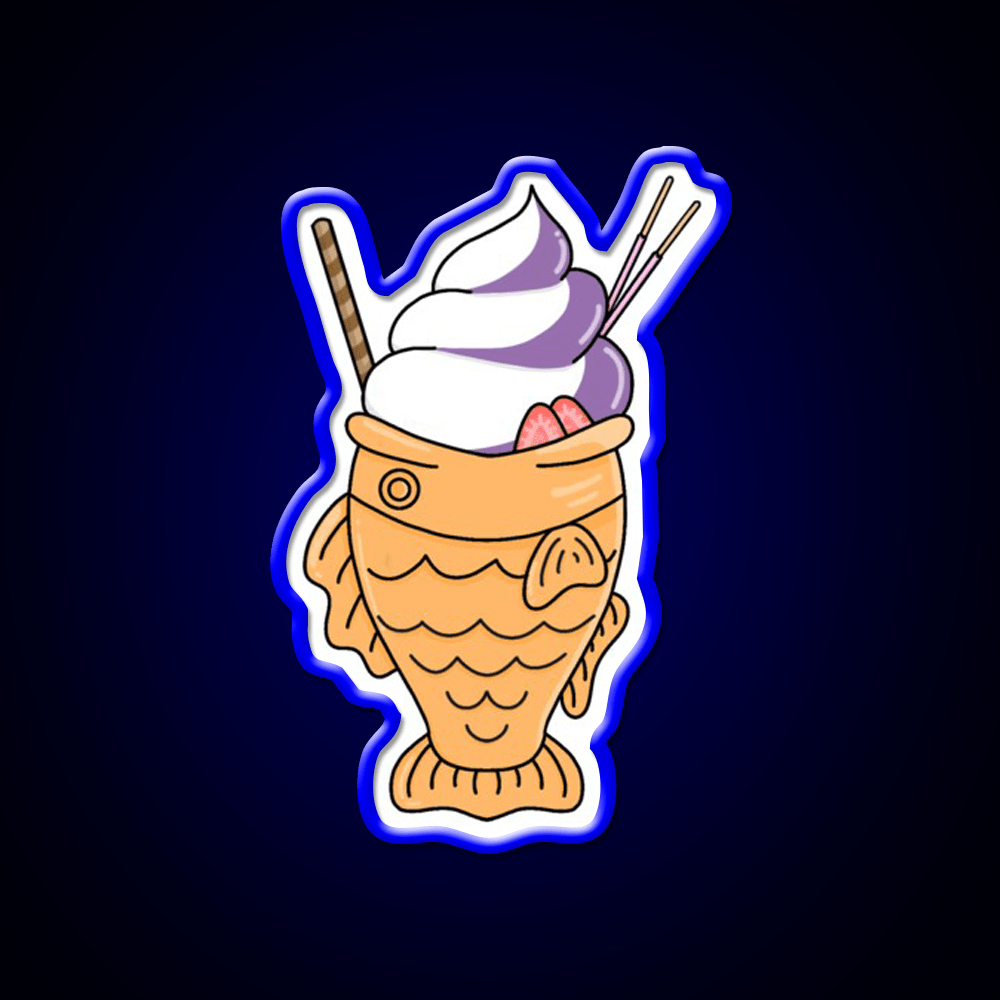 Ube Taiyaki Snack Food Led Neon Sign Rgb Color - Shineneon