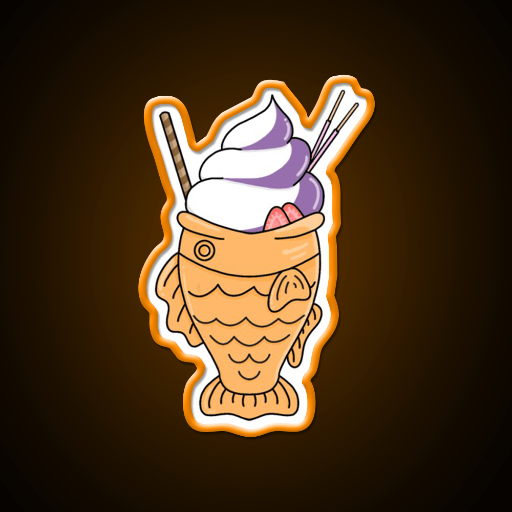 Ube Taiyaki Snack Food Led Neon Sign Rgb Color - Shineneon