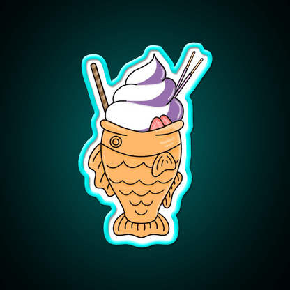 Ube Taiyaki Snack Food Led Neon Sign Rgb Color - Shineneon