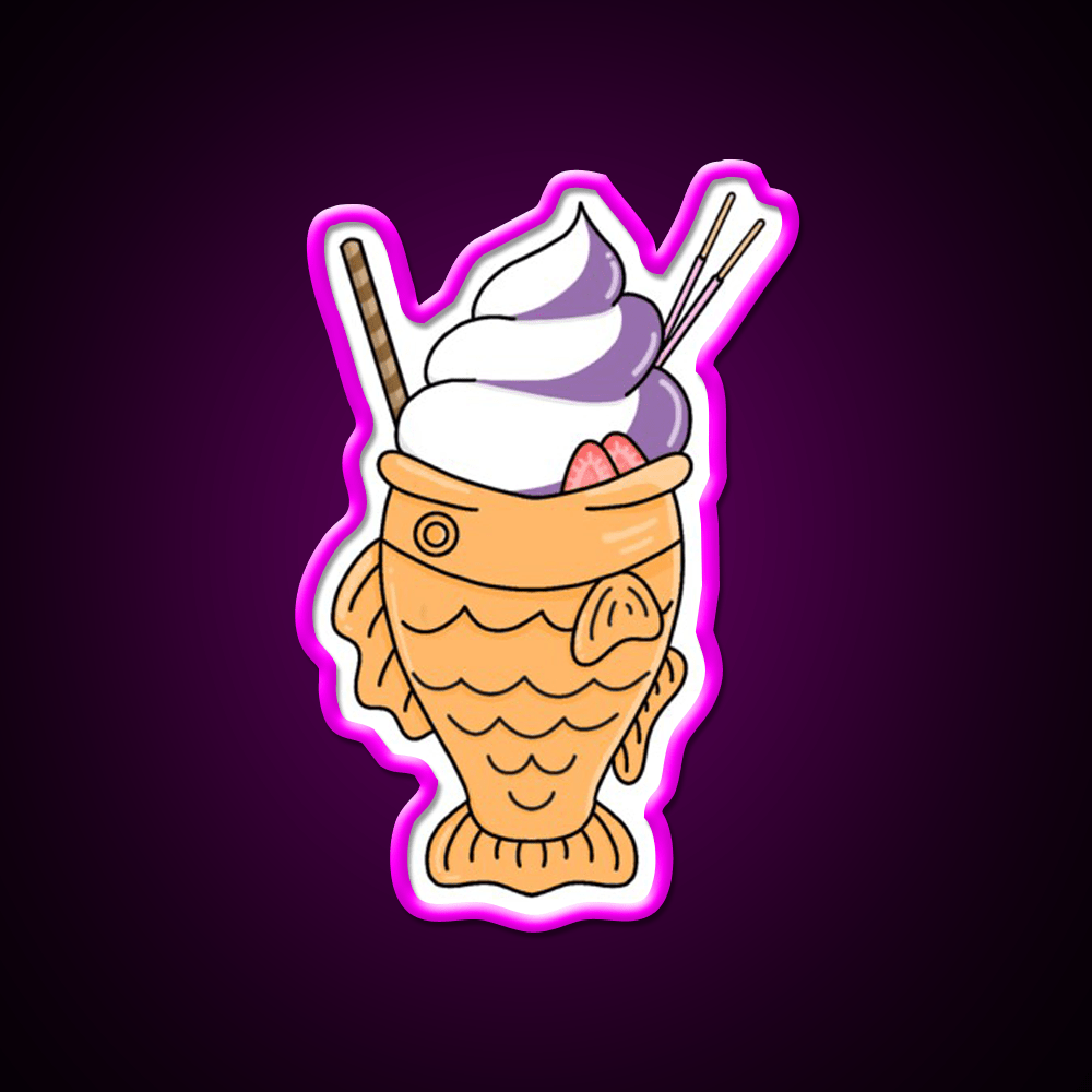 Ube Taiyaki Snack Food Led Neon Sign Rgb Color - Shineneon