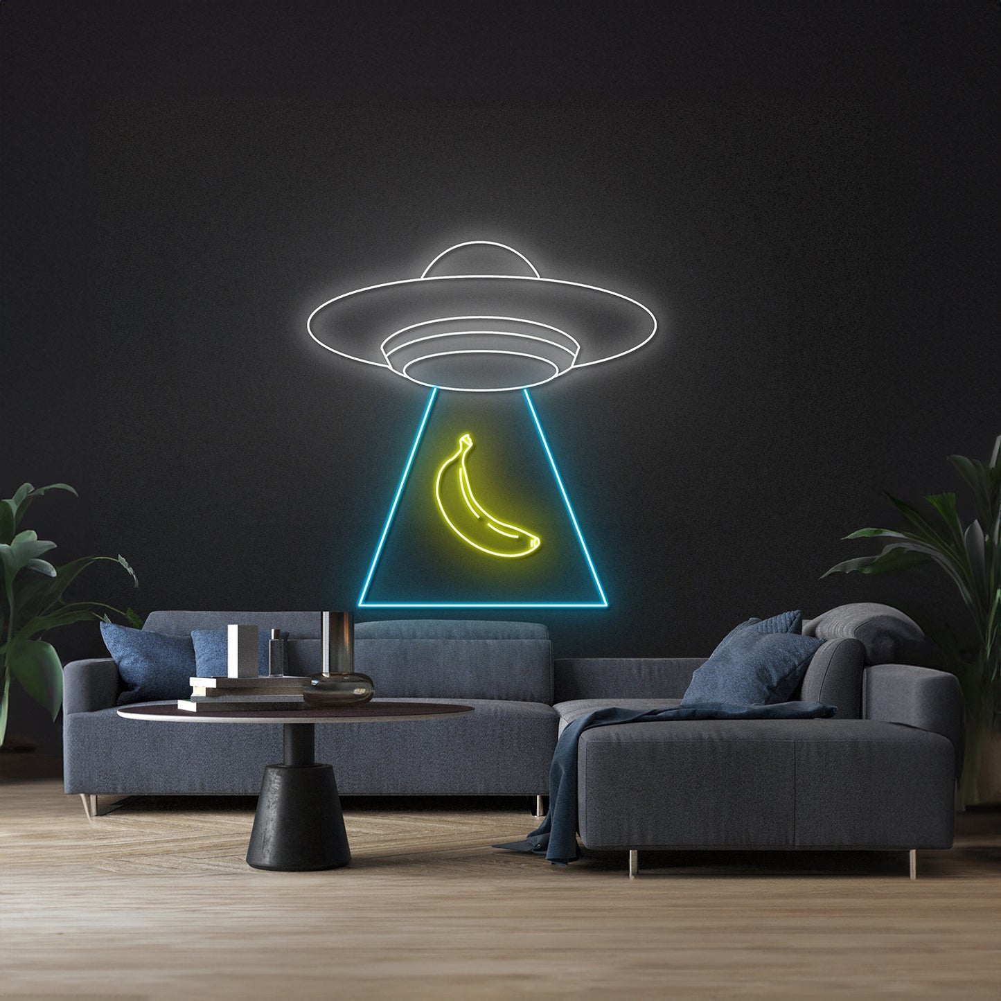 Ufo Abduction Banana Neon Led Sign