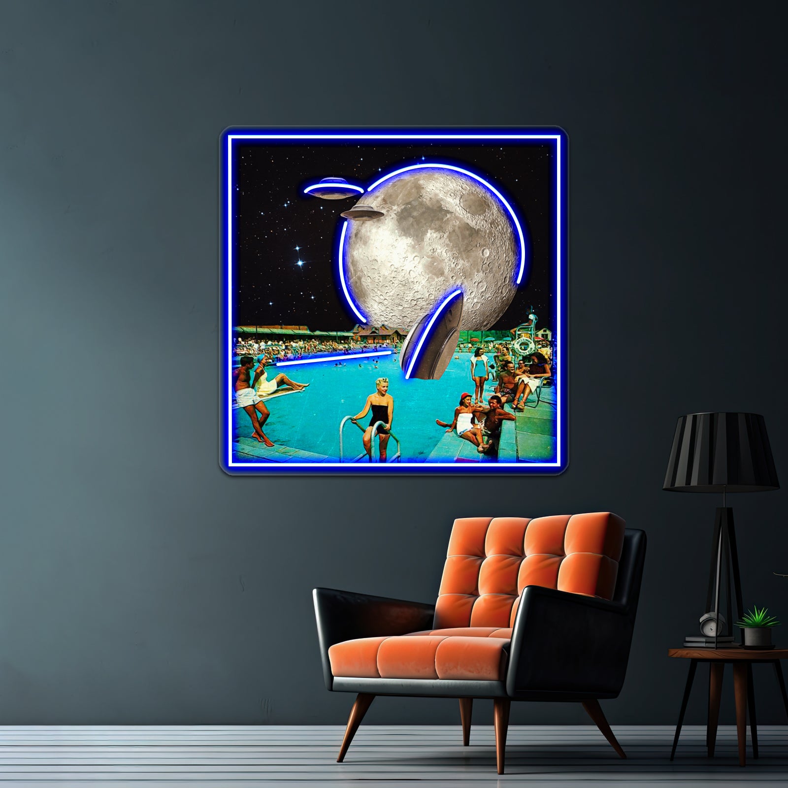 Ufo Crash Landing Wall Artwork Neon Signs | Shineneon