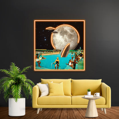 Ufo Crash Landing Wall Artwork Neon Signs