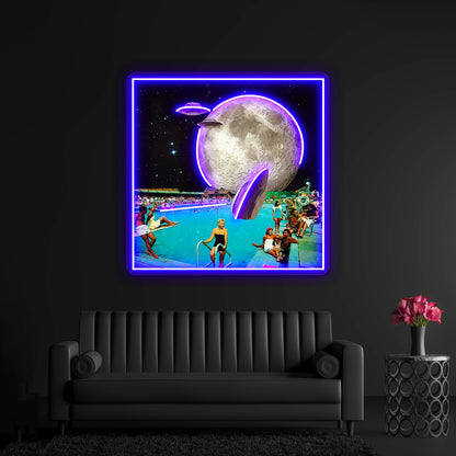 Ufo Crash Landing Wall Artwork Neon Signs