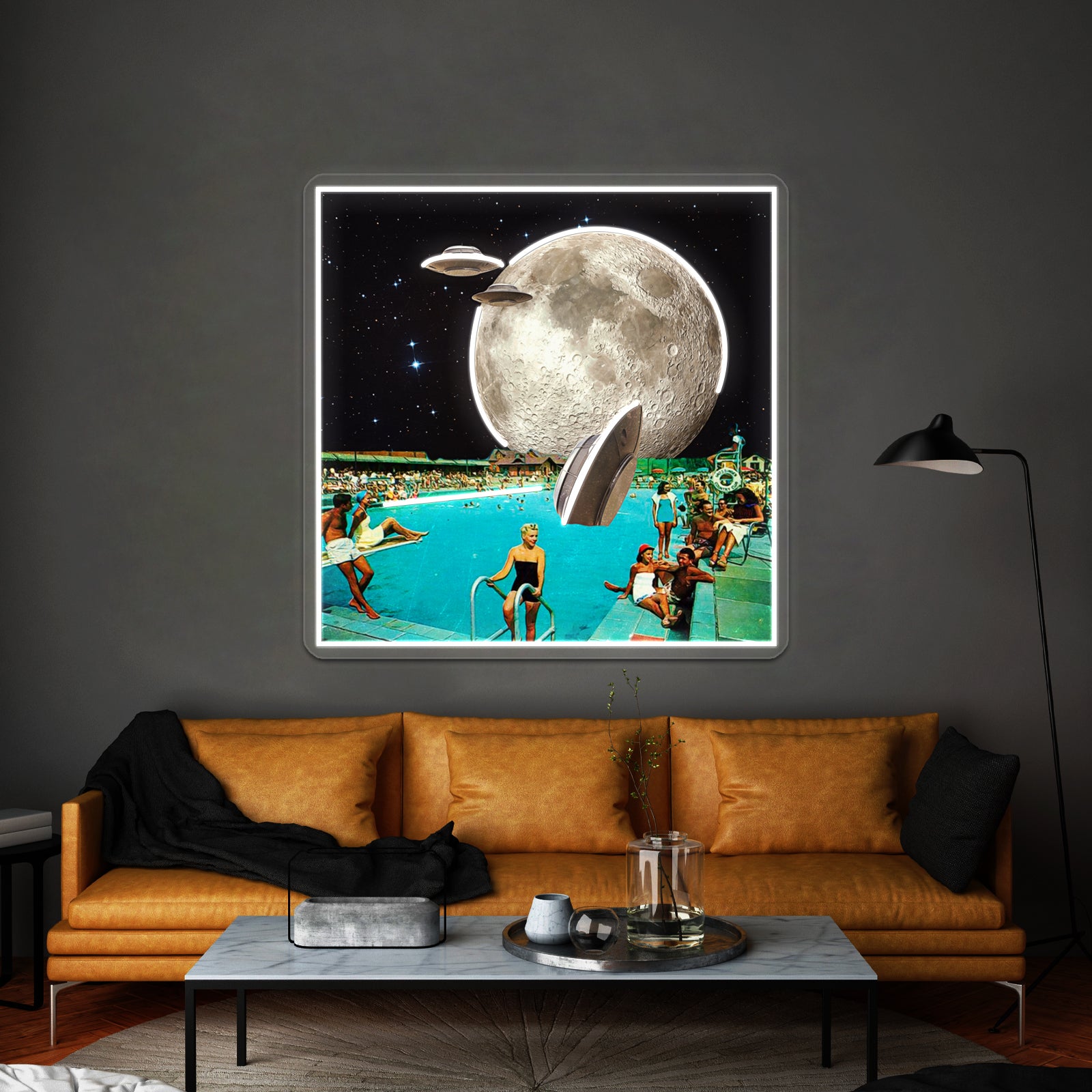 Ufo Crash Landing Wall Artwork Neon Signs | Shineneon