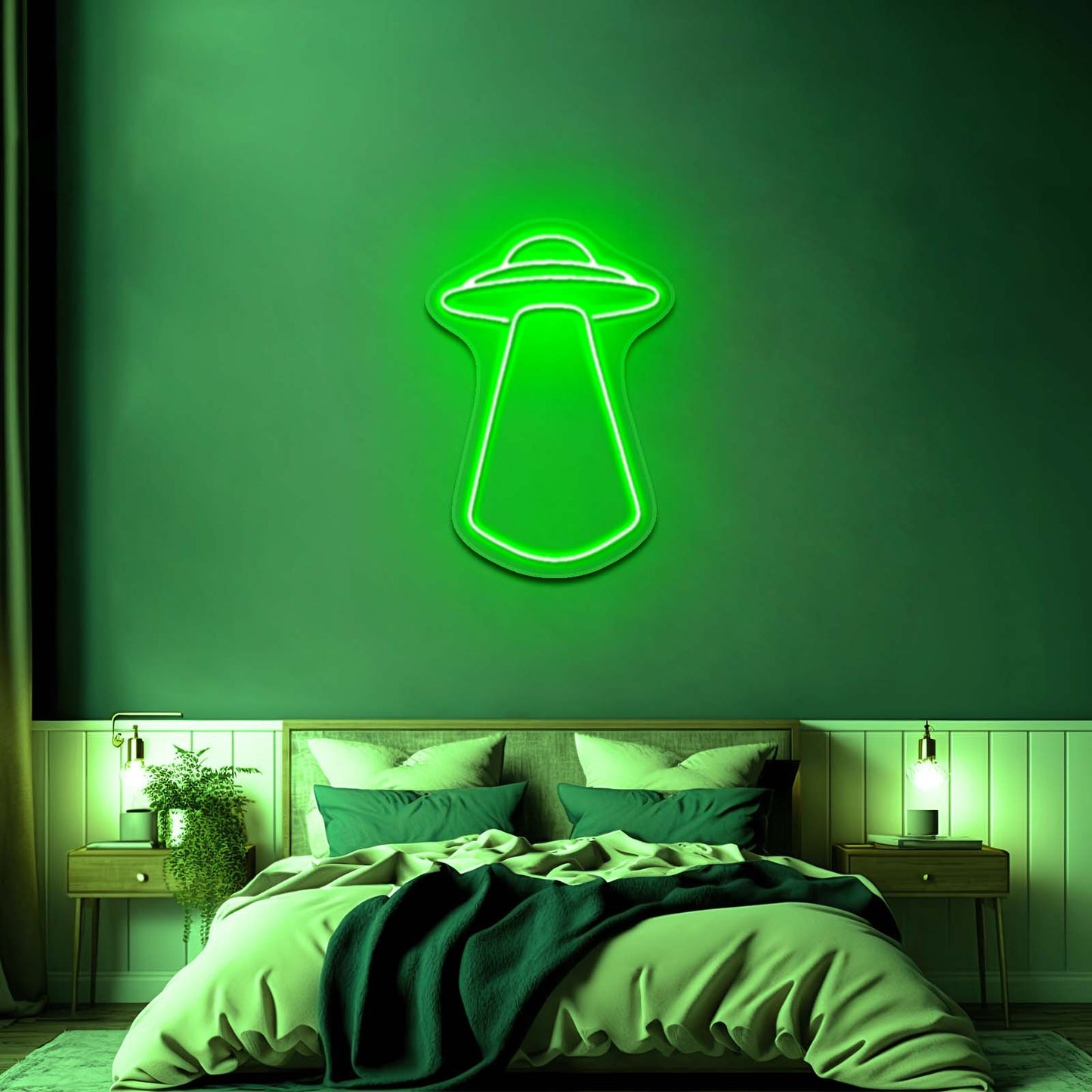 Ufo Neon Led Lights Saucer Shape Neon Light Signs