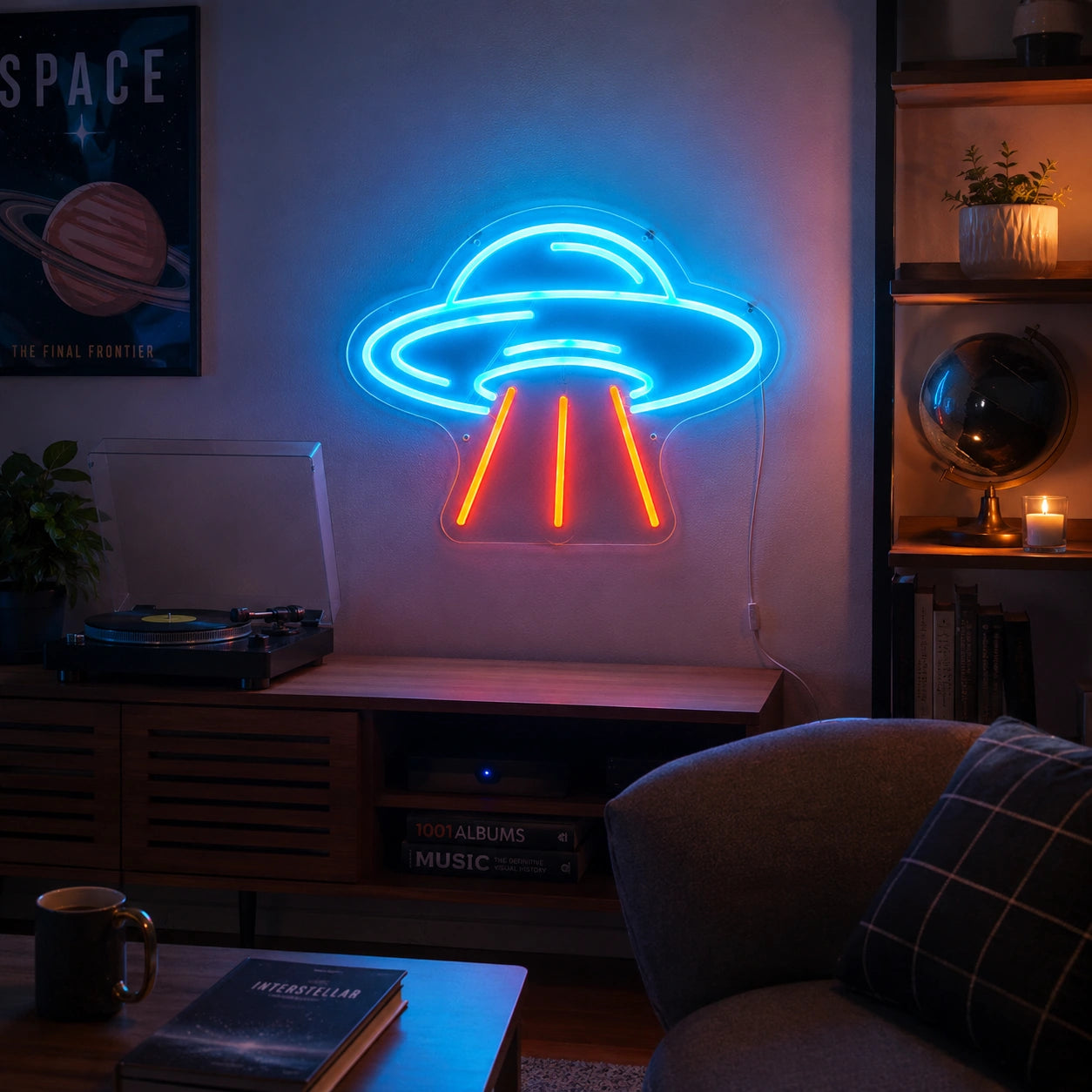 UFO Room Neon Sign LED Neon Sign real lifestyle scene