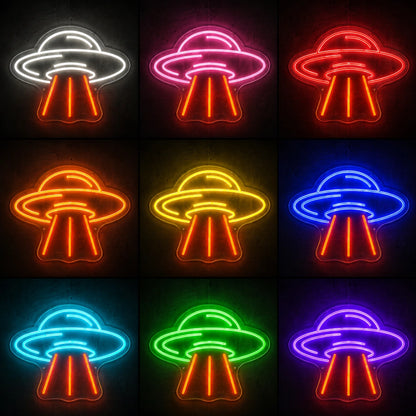 UFO Room Neon Sign LED Neon Sign color grid
