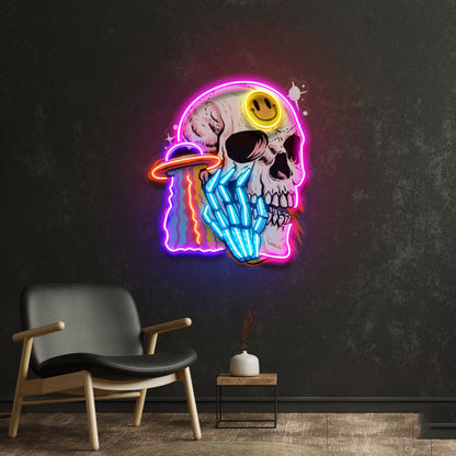 UFO Skull Vibe Acrylic Led Neon Sign | Shineneon