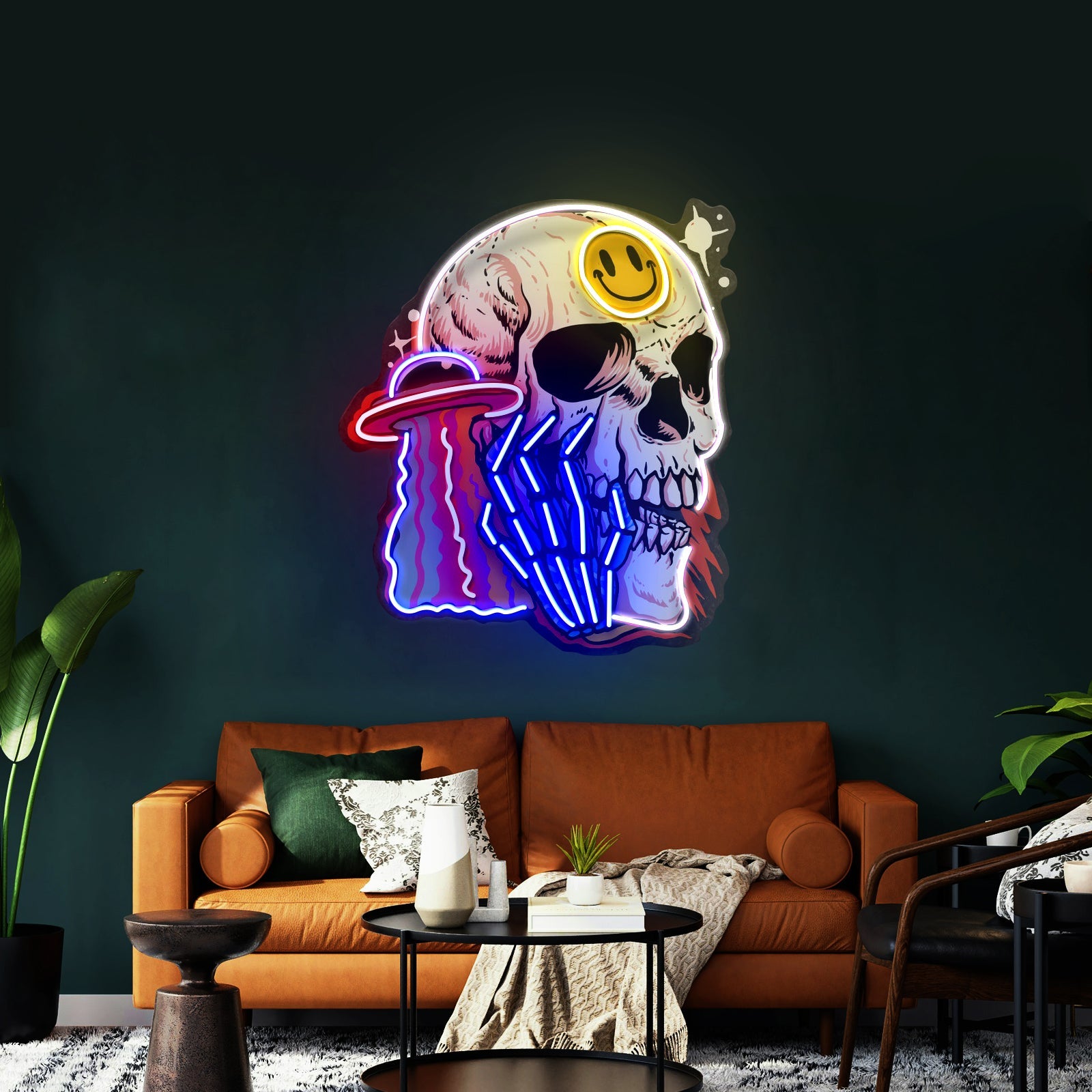 Ufo Skull Vibe Led Neon Sign Light Custom Led Signs - Shineneon