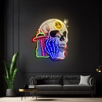 Ufo Skull Vibe Led Neon Sign Light Custom Led Signs - Shineneon