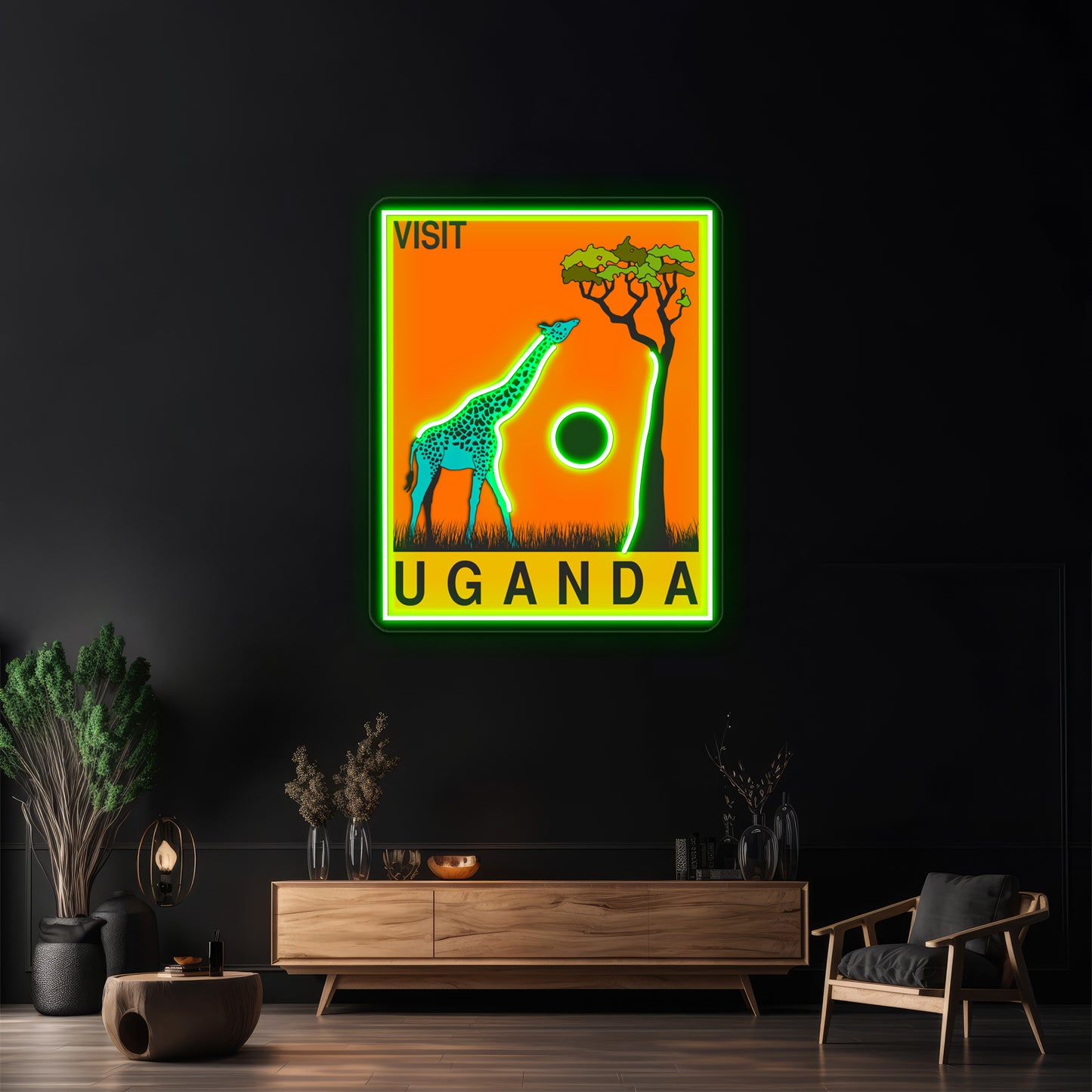 Uganda Artwork Personalized Neon Signs